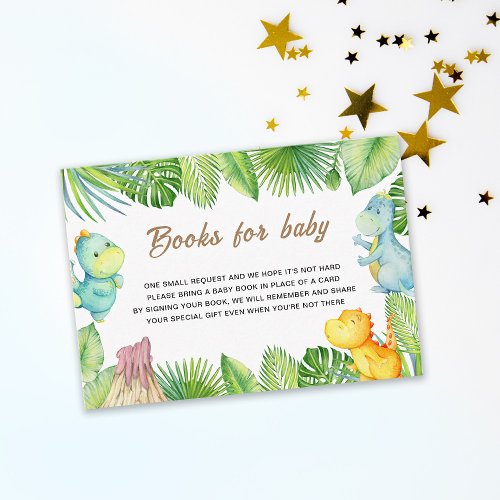 Dino Books for Baby Enclosure Card