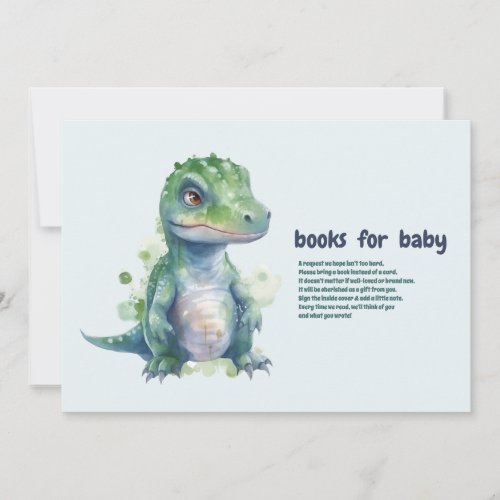 Dino Books For Baby Invitation