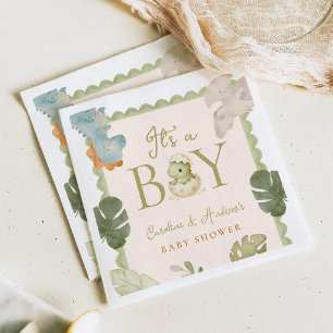 Dino Boy Baby Shower Napkins