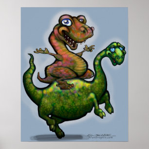 Dino Bronco Poster