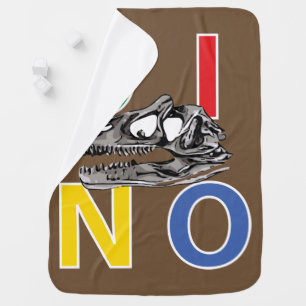 DINO - Brown Baby Blanket