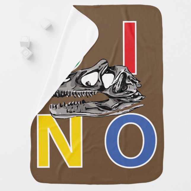 DINO - Brown Baby Blanket (In Situ)