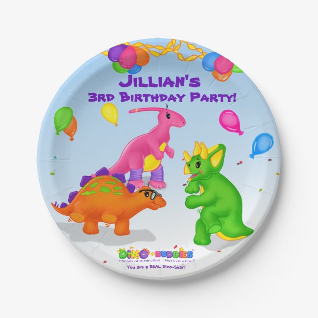 Dino-Buddies™ Paper Cup – Dino-Buddies Dance Party Plates (Front)