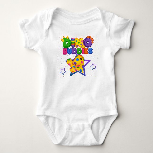 Dino-Buddies™ T-Shirt – Rollo w/Star Scene Baby Bodysuit (Front)