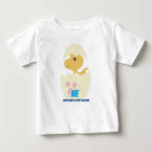 Dino Chick 2 Baby Fine Jersey T_Shirt