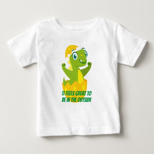 Dino Chick Baby Fine Jersey T_Shirt