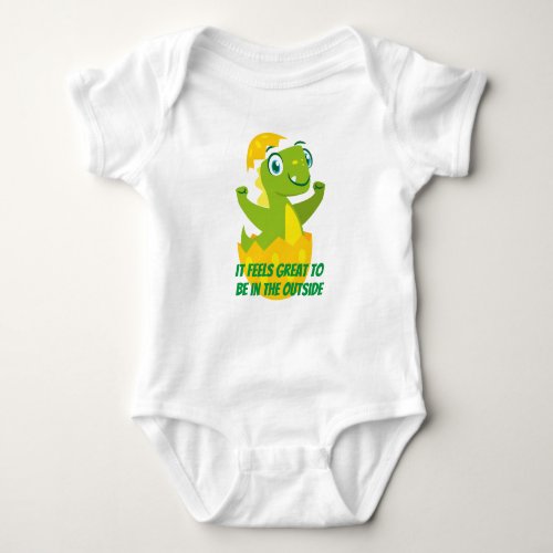Dino Chick Baby Jersey Bodysuit