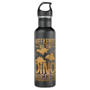 Dino Chicken Nugget Dinosaur Nugs Veggie Funny Rag Stainless Steel Water Bottle