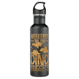 Dino Chicken Nugget Dinosaur Nugs Veggie Funny Rag Stainless Steel Water Bottle