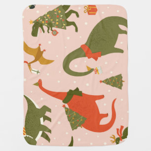 Dino Christmas Party: Tree Rex Baby Blanket