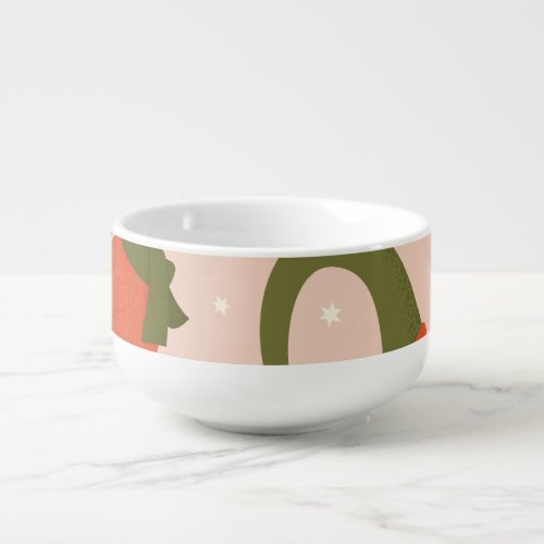 Dino Christmas Party Tree Rex Soup Mug