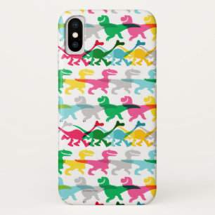Dino Color Pattern iPhone X Case
