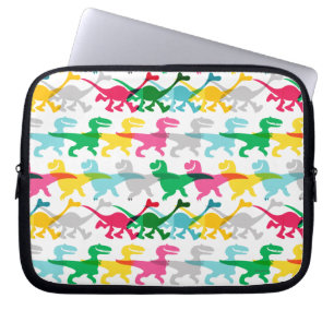 Dino Color Pattern Laptop Sleeve