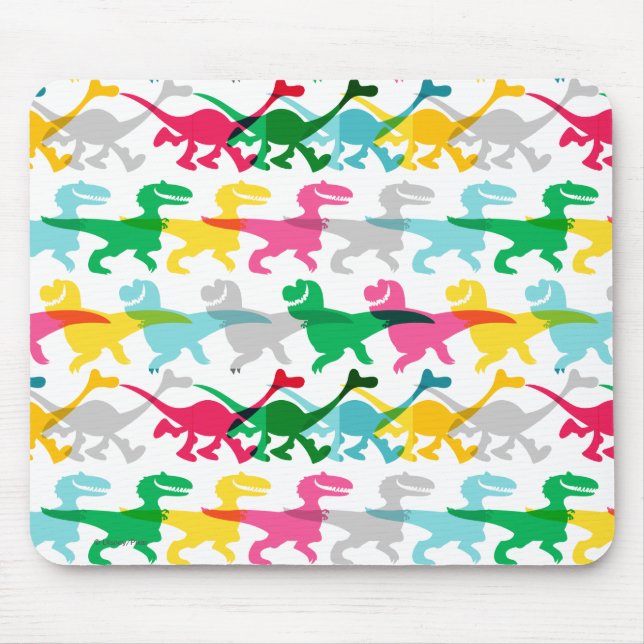 Dino Color Pattern Mouse Pad (Front)