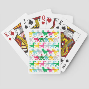 Dino Color Pattern Playing Cards