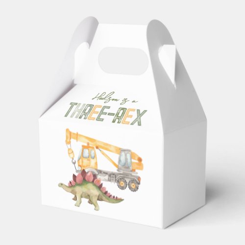 Dino Construction Party Favor Box