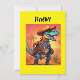 Dino Cowboy Invitation
