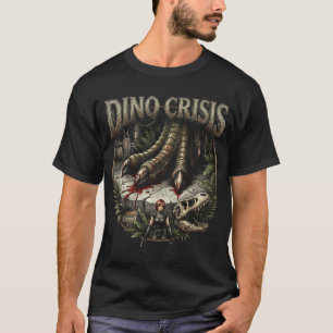 Dino Crisis 1999 Cover Art Velociraptor Claw Blood T-Shirt