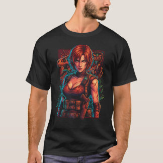 Dino Crisis Regina Tactical Outfit Red Hair Icon T-Shirt