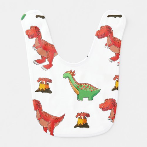 Dino cute pattern baby bib