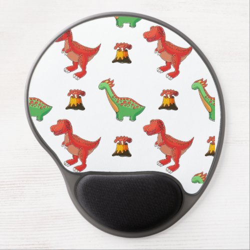 Dino cute pattern gel mouse pad