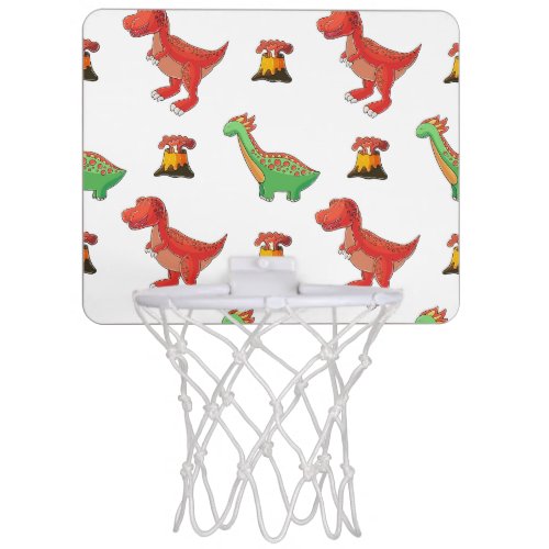 Dino cute pattern mini basketball hoop