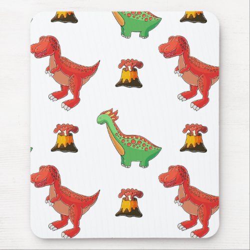 Dino cute pattern mouse pad