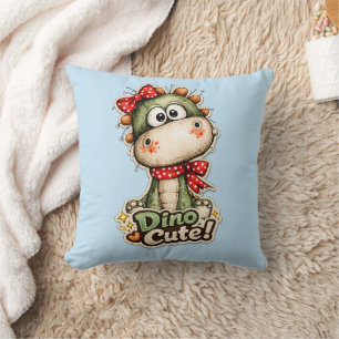 🦕🎀 “Dino-Cute!” Pillow 💙✨