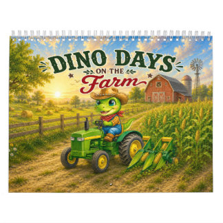 Dino Days on the Farm Wall Calendar