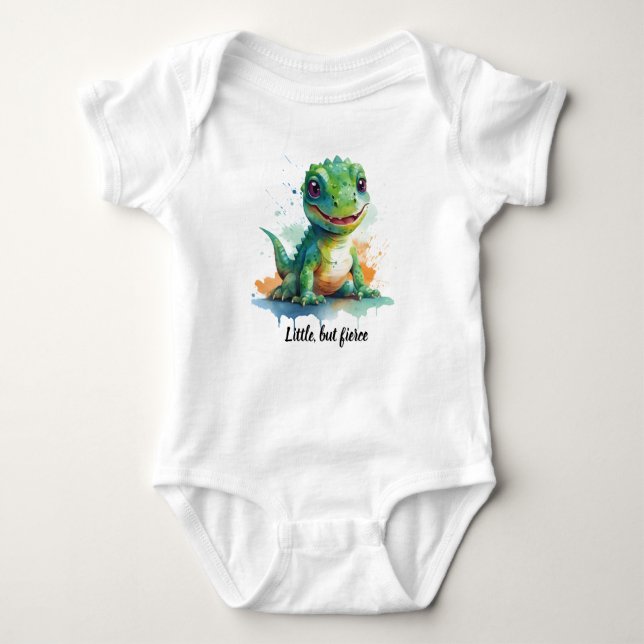 Dino Delight Baby Bodysuit (Front)