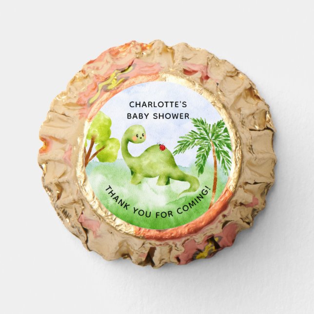 Dino Delight Baby Shower Reese's Peanut Butter Cups (Front)