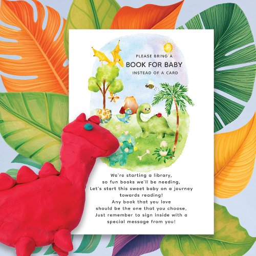 Dino Delight Book for Baby Enclosure Card
