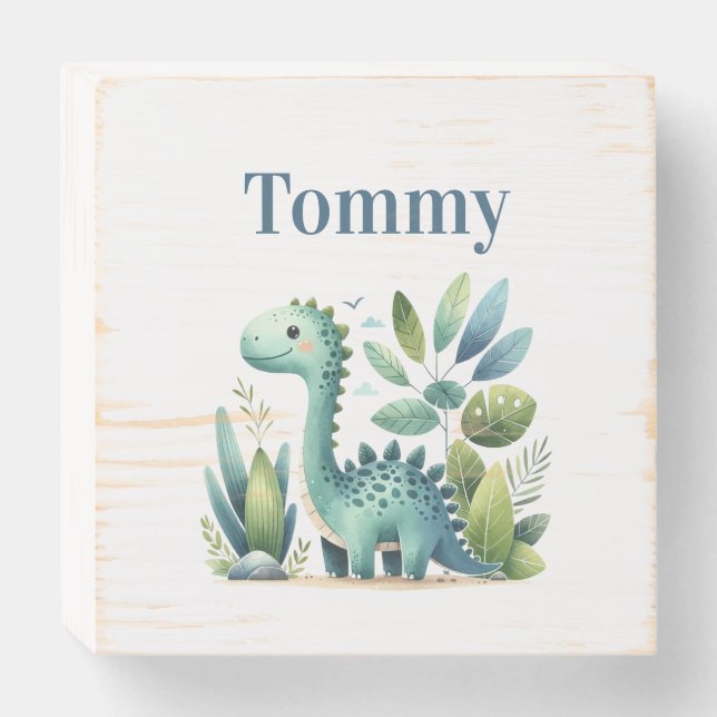 Dino Delight Wooden Box Sign (Front Horizontal)