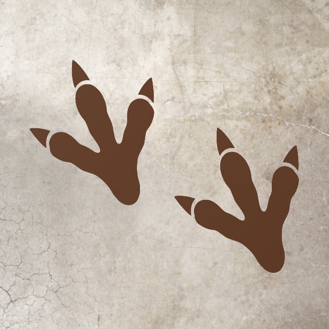 Dino Dig Birthday Dinosaur Tracks Floor Decals (Insitu)