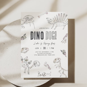 Dino Dig Birthday Invitation
