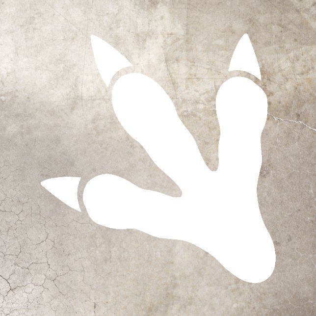 Dino Dig Birthday White Dinosaur Footprint Floor Decals (Insitu)