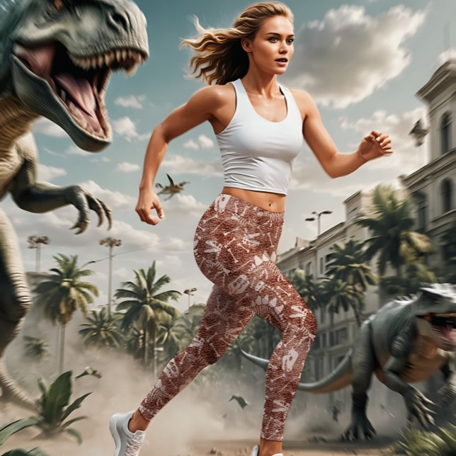 Dino Dig brown Leggings (Creator Uploaded)