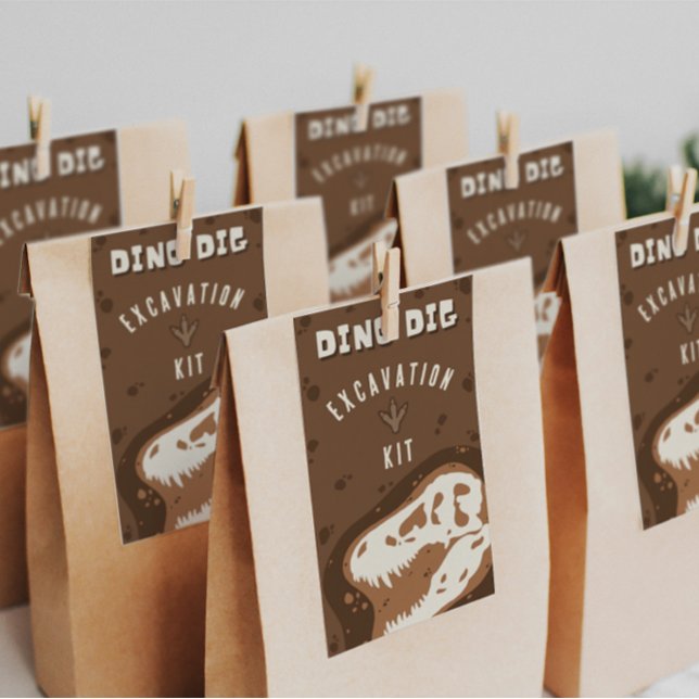 Dino Dig Dinosaur Excavation Kit Favor Cards (Creator Uploaded)