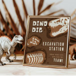 Dino Dig Dinosaur Excavation Station Party Poster<br><div class="desc">We are always adding new designs weekly!</div>