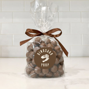 Dino Dig Dinosaur Poop Excavation Birthday Treat Classic Round Sticker