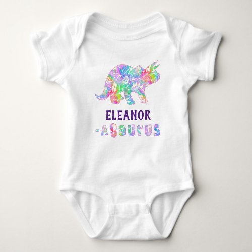 Dino Dig Rainbow  Baby Bodysuit