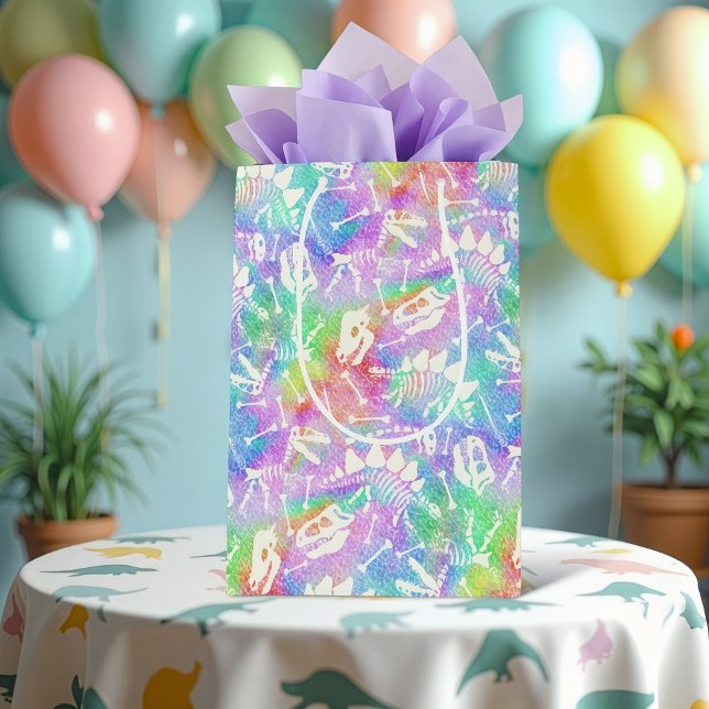 Dino Dig rainbow Medium Gift Bag (Creator Uploaded)
