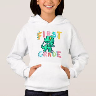 Dino Dinosaur First GRADE Squad School boys Hoodie