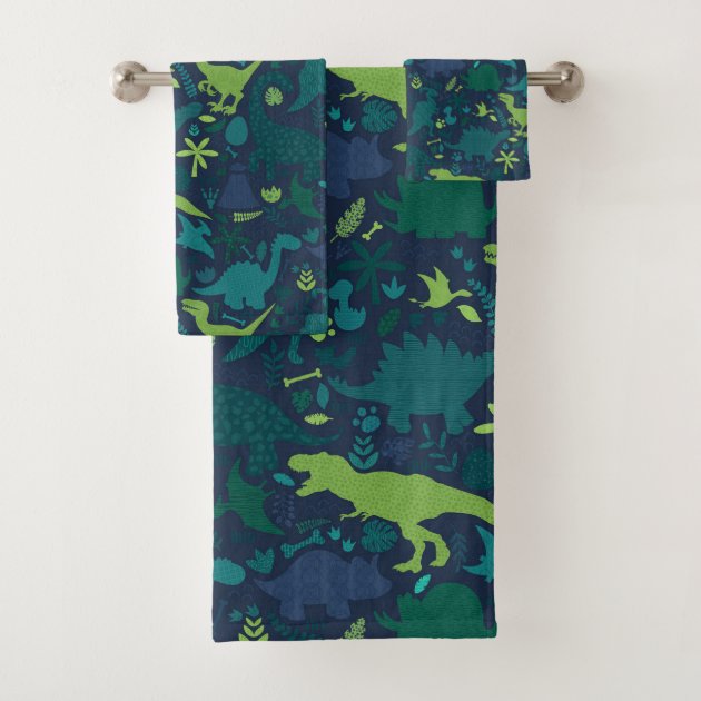 Dinosaur bath towel set hot sale