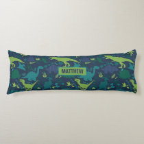 Dino Doodle Silhouettes Kids Dinosaur Body Pillow