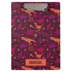 Dino Doodle Silhouettes Kids Dinosaur Clipboard