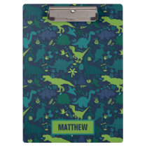 Dino Doodle Silhouettes Kids Dinosaur Clipboard
