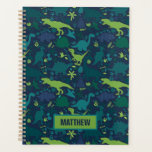 Dino Doodle Silhouettes Kids Dinosaur Planner<br><div class="desc">Dino Doodle Silhouettes Kids Dinosaur Personalized Cute Prehistoric Pattern.</div>