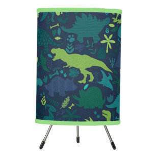 Dino Doodle Silhouettes Kids Dinosaur Tripod Lamp
