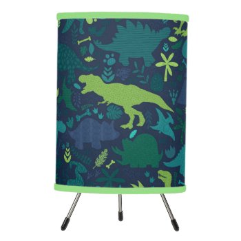 Dino Doodle Silhouettes Kids Dinosaur Tripod Lamp by LilPartyPlanners at Zazzle